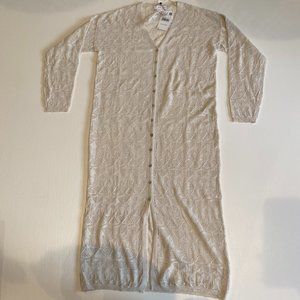 MANGO Beige Openwork Cardigan